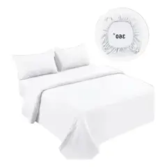 GENERICO - Set De Sabanas 1 Plaza + 1 Funda De Almohada