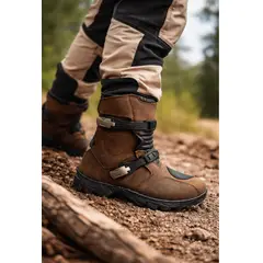GENERICO - Botas Moto Adventure INTRO 201 Brown Cuero 100% Urbano Ruta Touring