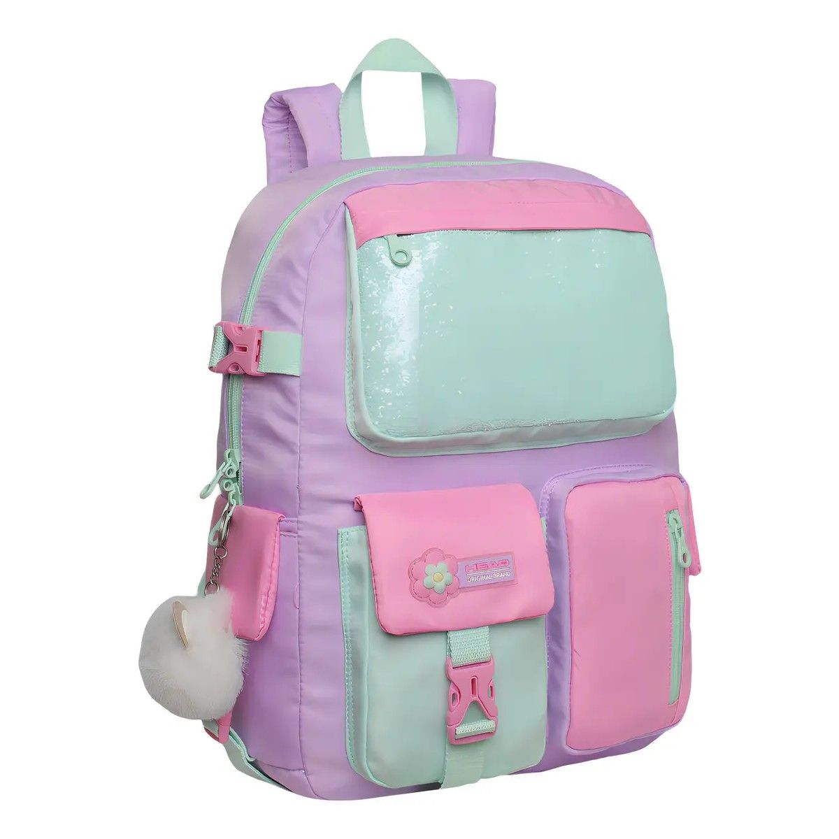 GENERICO - Mochila Mujer  Color Block Pastel Head Rosa BELUG