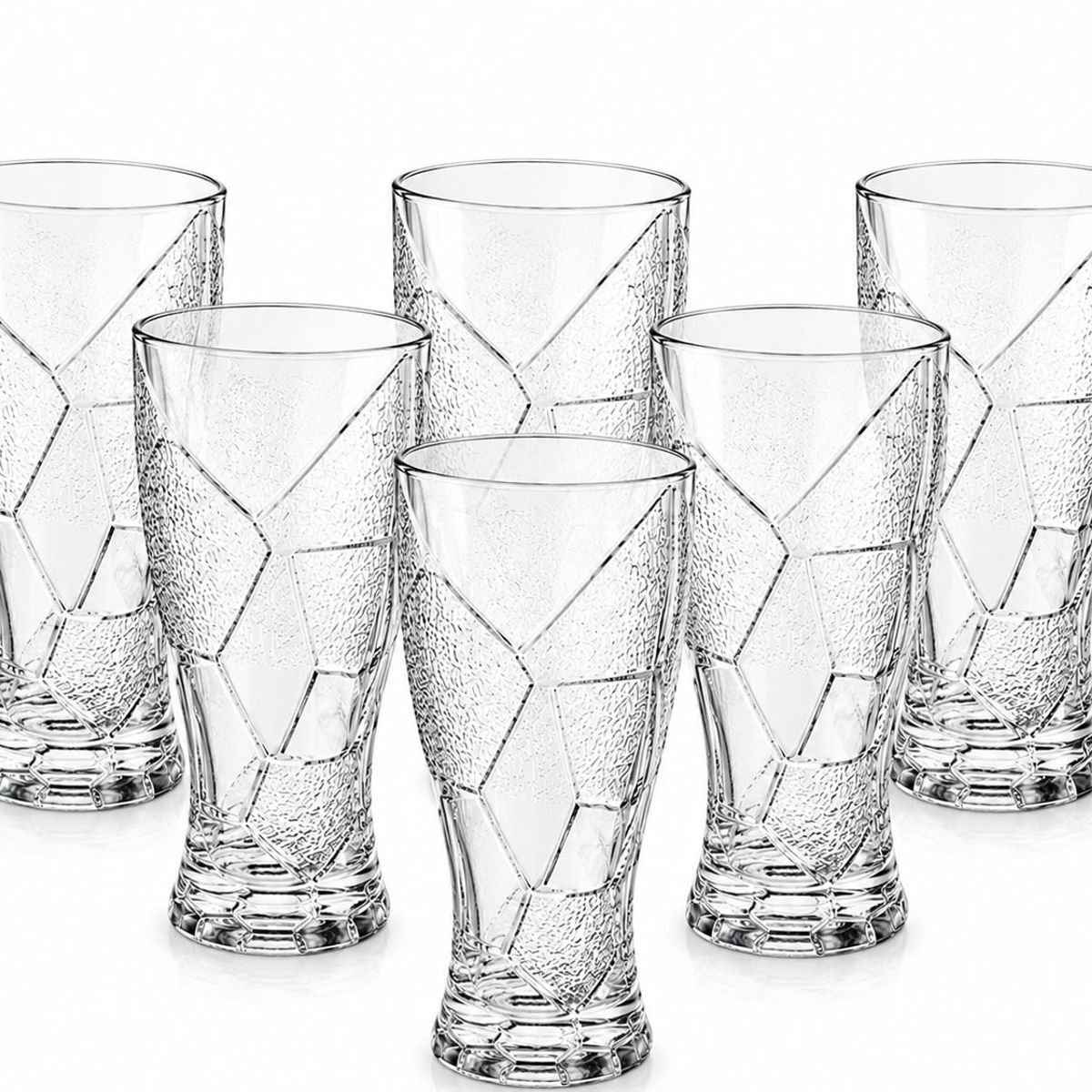 OEM - Pack 6 Vaso Cervecero De Balon Mundial Futbol Cerveza Blanco