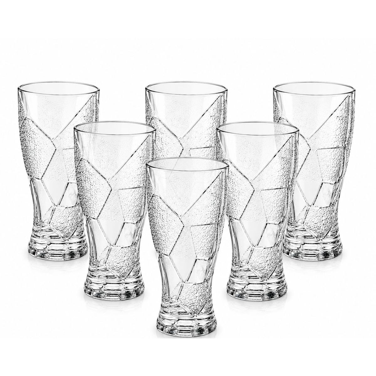 OEM - Pack 6 Vaso Cervecero De Balon Mundial Futbol Cerveza Blanco
