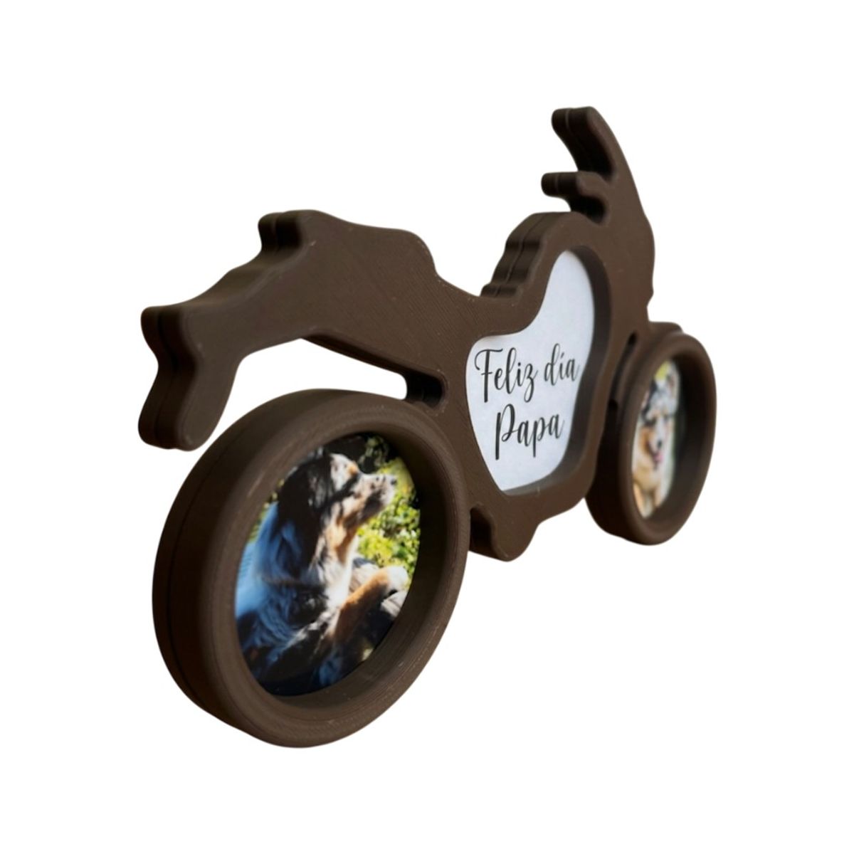 GENERICO - Portafotos Moto Personalizado Regalo Día del Padre - Marco 3D