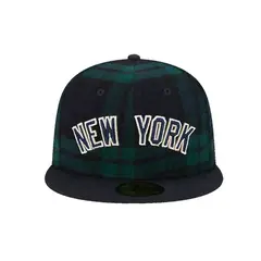 NEW ERA - Jockey Gorra 59FIFTY Yankees Cuadros Verde/Azul