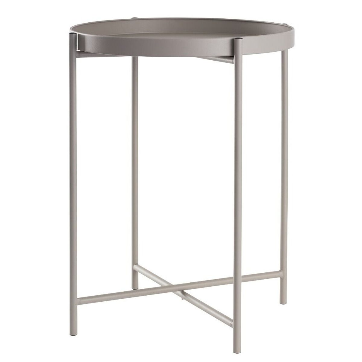 URBAN PRODUCTS - MESA METALICA LATERAL GRIS PIEDRA 38X50CM