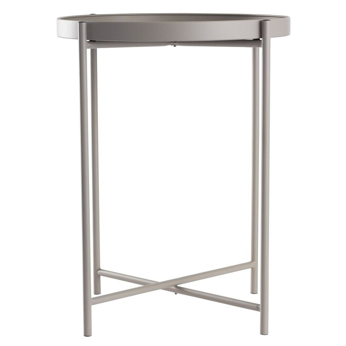 URBAN PRODUCTS - MESA METALICA LATERAL GRIS PIEDRA 38X50CM