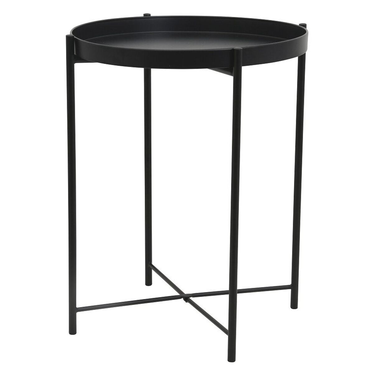 URBAN PRODUCTS - MESA METALICA LATERAL NEGRA 38X50CM