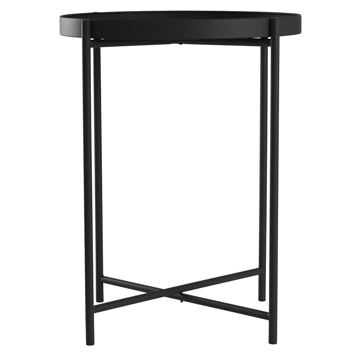 URBAN PRODUCTS - MESA METALICA LATERAL NEGRA 38X50CM