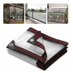 GENERICO - Lona Transparente Impermeable de 3×4m Resistente + 10m Cuerda