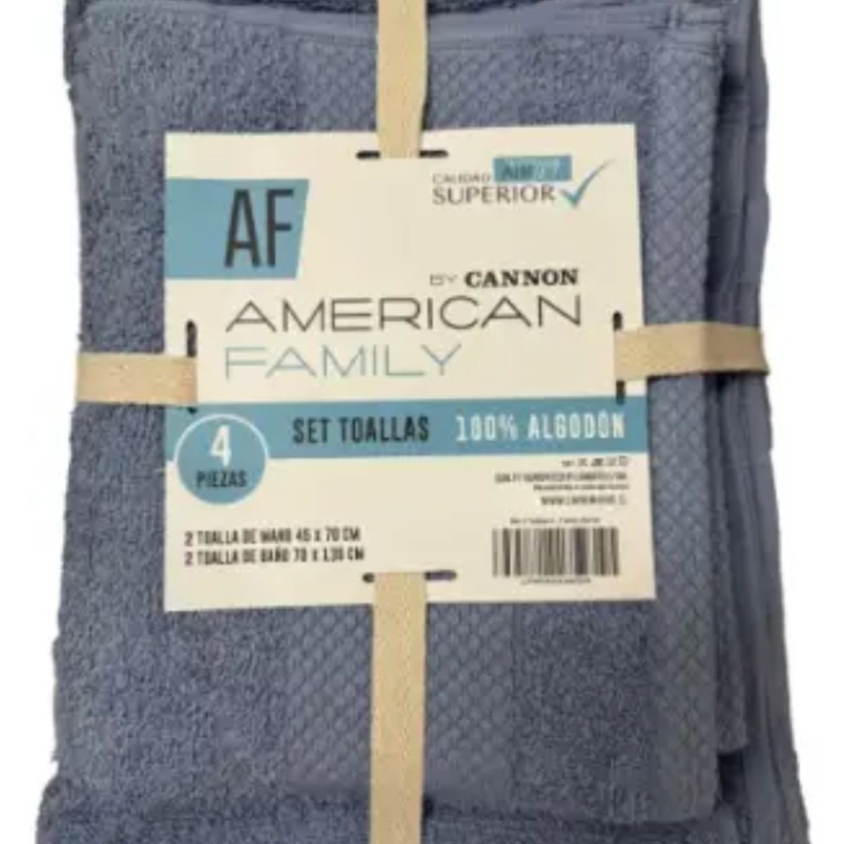 CANNON - Set De Toalla Baño + Mano 4 Piezas De 400g Af By Cannon Stone