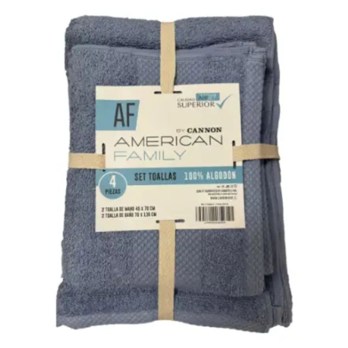 CANNON - Set De Toalla Baño + Mano 4 Piezas De 400g Af By Cannon Stone