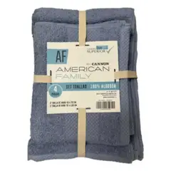 CANNON - Set De Toalla Baño + Mano 4 Piezas De 400g Af By Stone