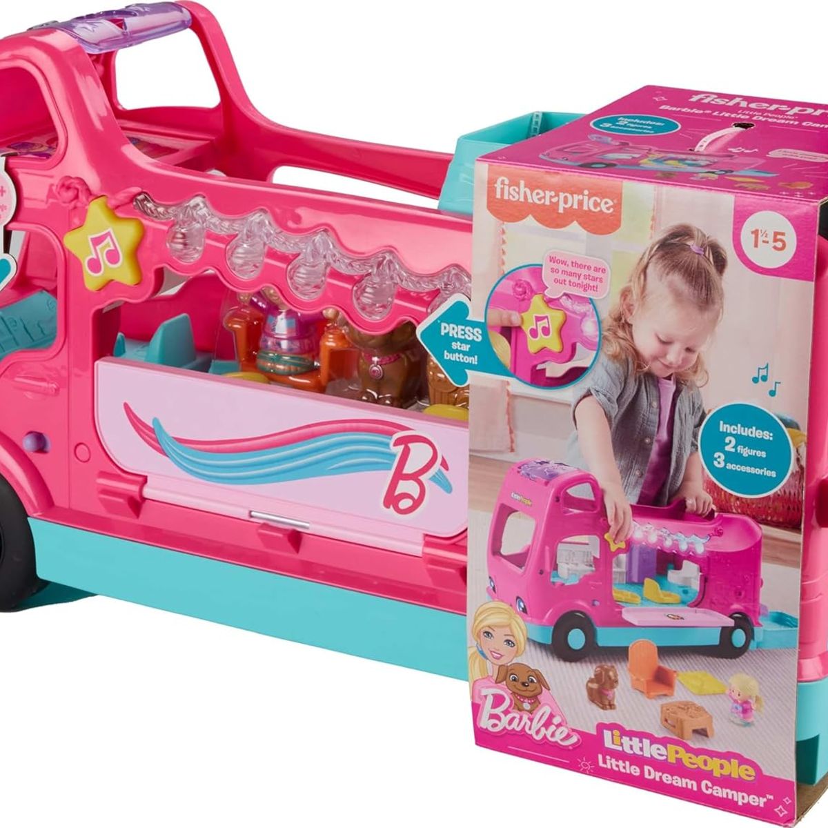 LITTLE PEOPLE - Camper Barbie Little people Luces y sonidos