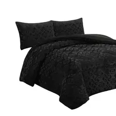 GENERICO - Plumon Cobertor 2 Plazas Invierno Tela Plush con Chiporro Interior