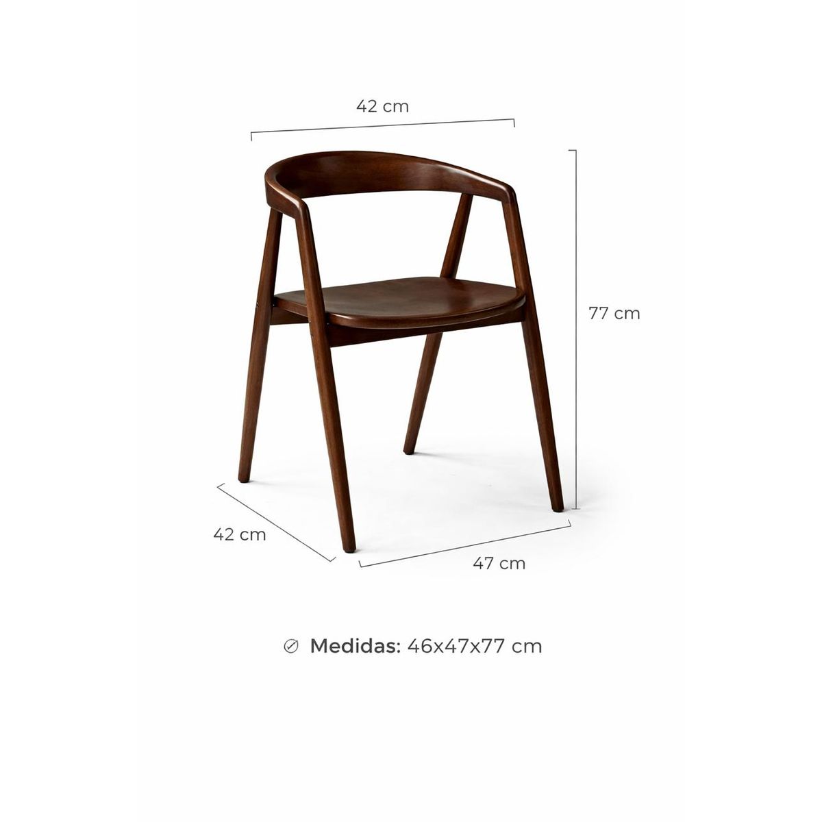 GENERICO - Silla Alizé Madera 42x47x77 cm
