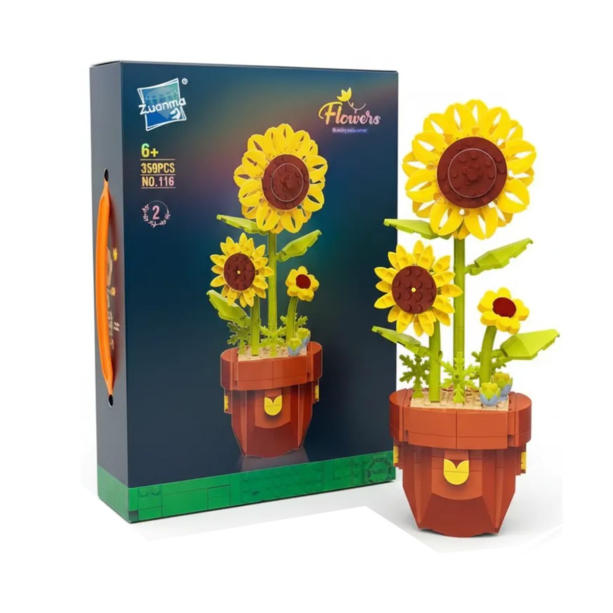 GENERICO - Juego De Bloques Tipo Lego Girasol Construccion Armable Flores Hermosas Niños