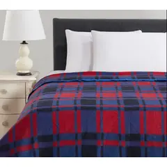 CUISINE BY IDETEX - Frazada Térmica Illusions 2 Plazas 60% Algodón 200x210cm Azul