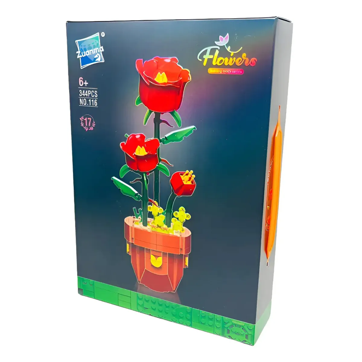 GENERICO - Juego De Bloques Tipo Lego Rosa Construccion Armable Flores Hermosas Niños