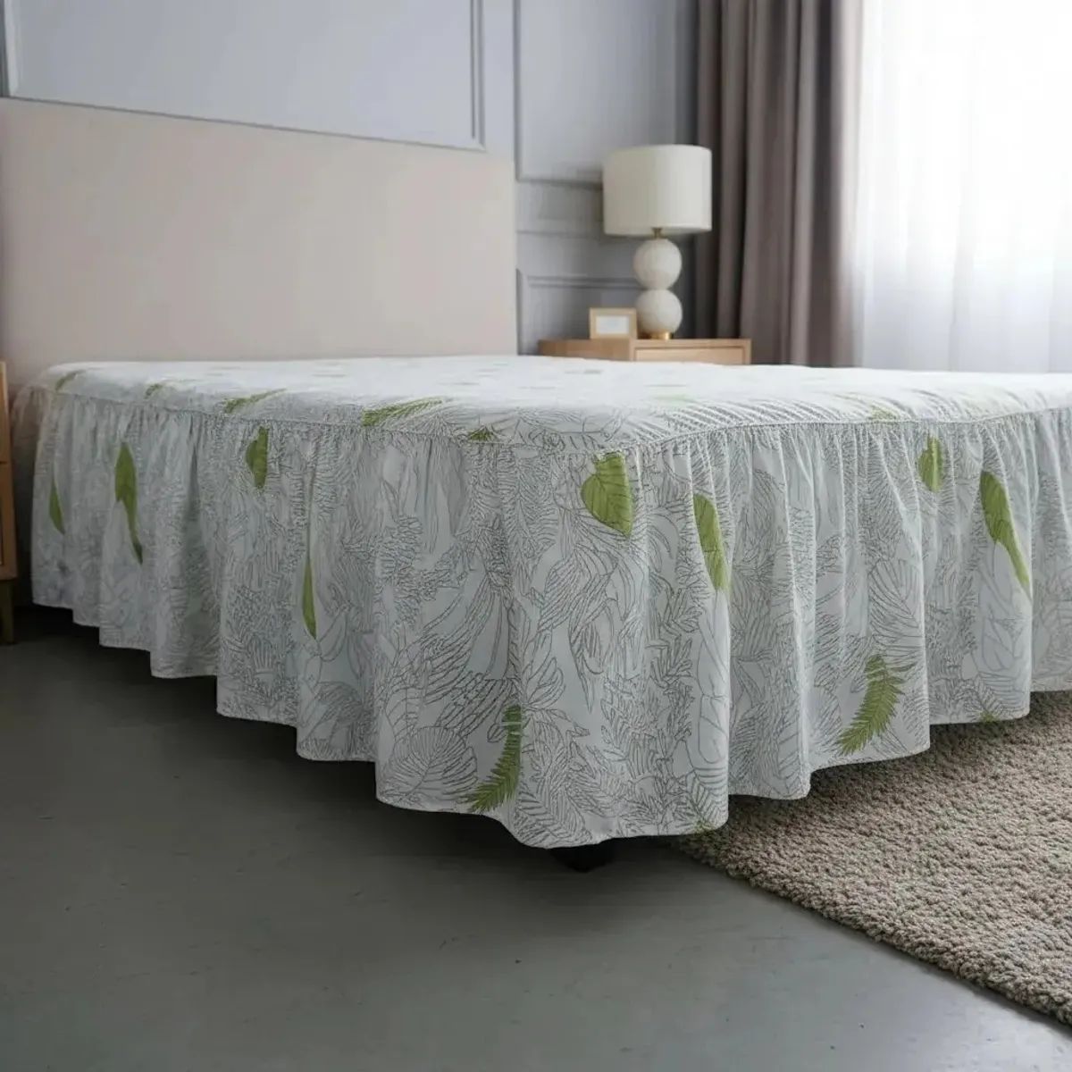 GENERICO - Faldon Protector para cama 1.5 plazas el complemento perfecto para tu ropa de cama 105x200 Cm