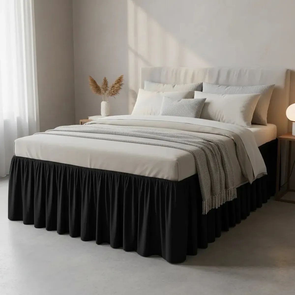 GENERICO - Faldon Protector para cama 1.5 plazas el complemento perfecto para tu ropa de cama 105x200 Cm