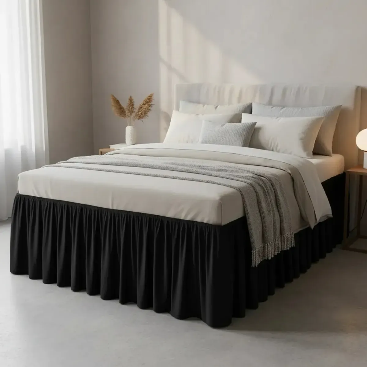 GENERICO - Faldon Protector para cama 1.5 plazas el complemento perfecto para tu ropa de cama 105x200 Cm