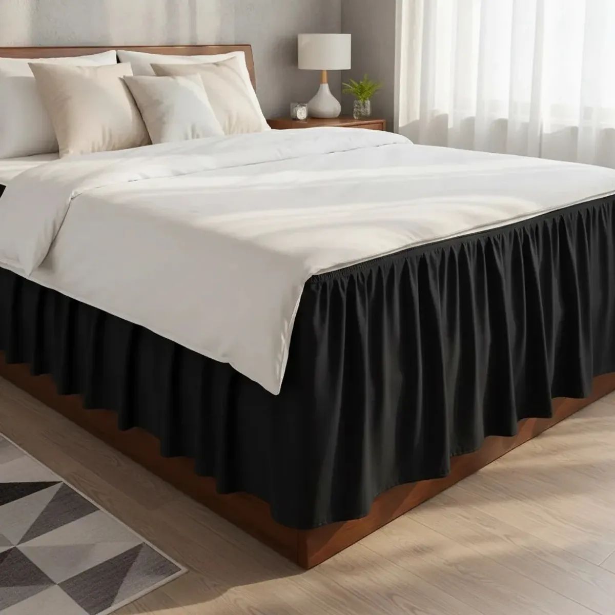 GENERICO - Faldon Protector para cama 1.5 plazas el complemento perfecto para tu ropa de cama 105x200 Cm