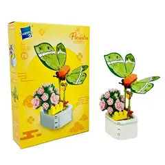 GENERICO - Juego De Bloques Construccion Tipo Lego Mariposa Florero Con Insectos