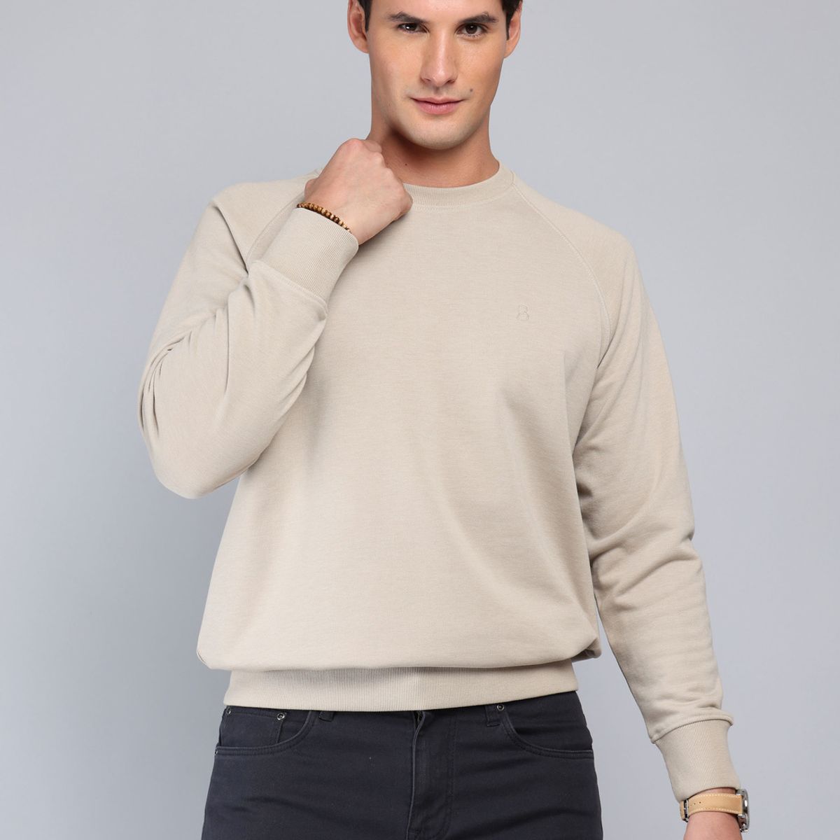 PIERO BUTTI - Polerón Cuello Redondo Regular Fit Beige Piero Butti PIERO BUTTI