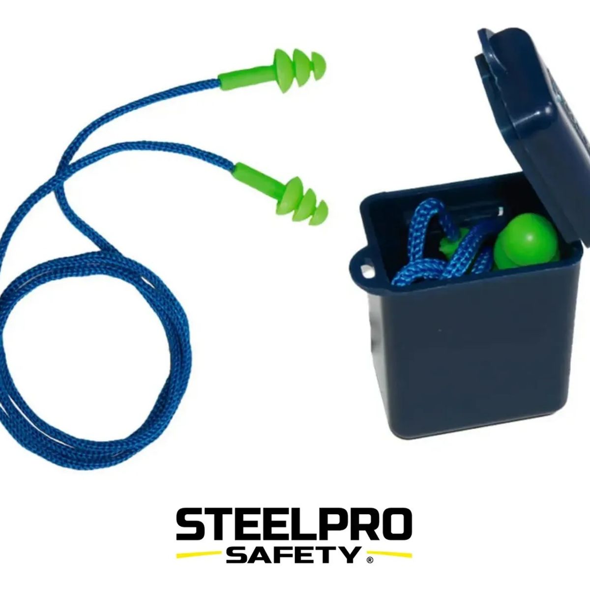 GENERICO - Tapones Auditivos Reutilizables con Cordón Steelpro (PACK 20 UNIDADES)