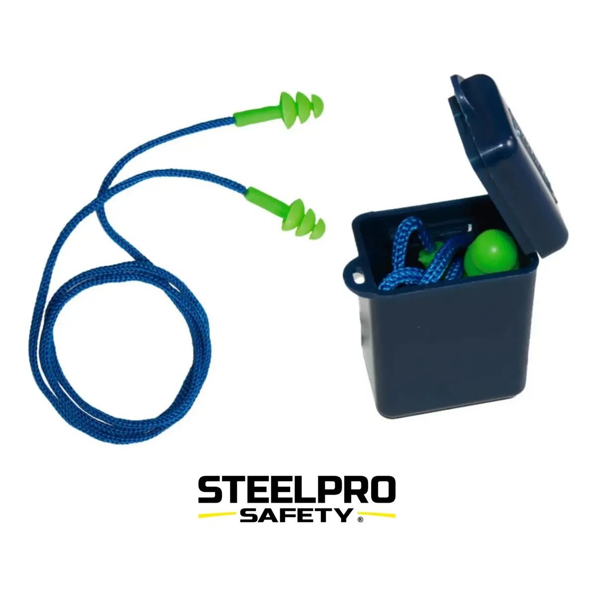 GENERICO - Tapones Auditivos Reutilizables con Cordón Steelpro (PACK 20 UNIDADES)