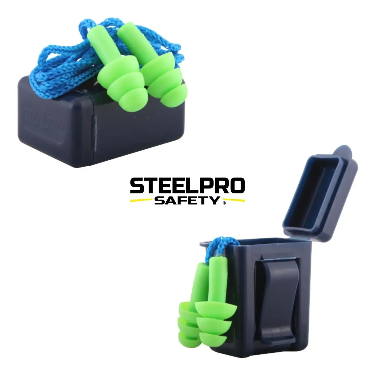 GENERICO - Tapones Auditivos Reutilizables con Cordón Steelpro (PACK 20 UNIDADES)