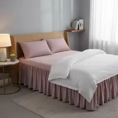 GENERICO - Faldon Protector para cama 1.5 plazas el complemento perfecto para tu ropa de cama 105x200 Cm