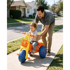 GENERICO - Correpasillos Infantil Moto Lunar Didactica De 3 Ruedas