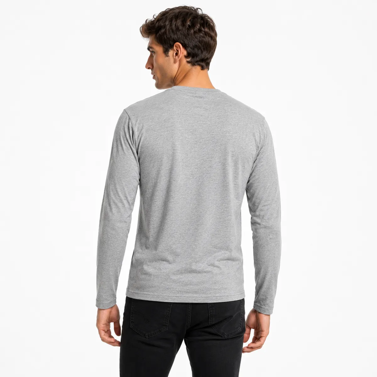 ROLY - Polera Manga Larga 100% Algodón Clásica Para Hombre