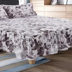 GENERICO - Faldon Protector para cama King el complemento perfecto para tu ropa de cama 180x200 Cm