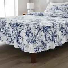 GENERICO - Faldon Protector para cama King el complemento perfecto para tu ropa de cama 180x200 Cm