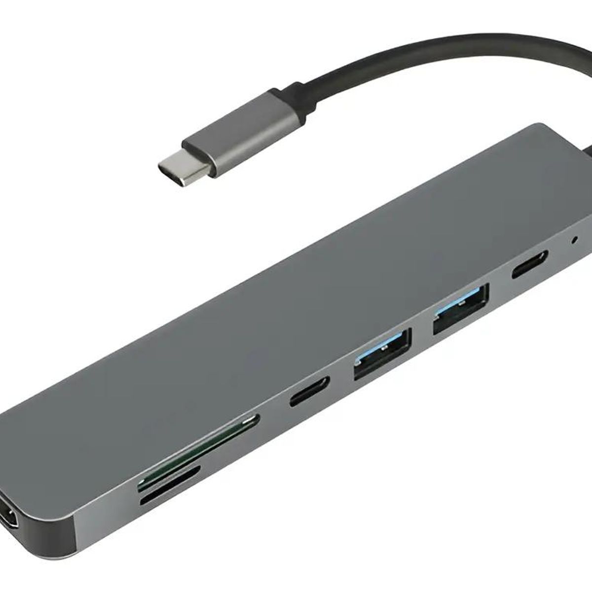 GENERICO - Hub Adaptador USB 3.0 7 Puertos para Mac y Windows