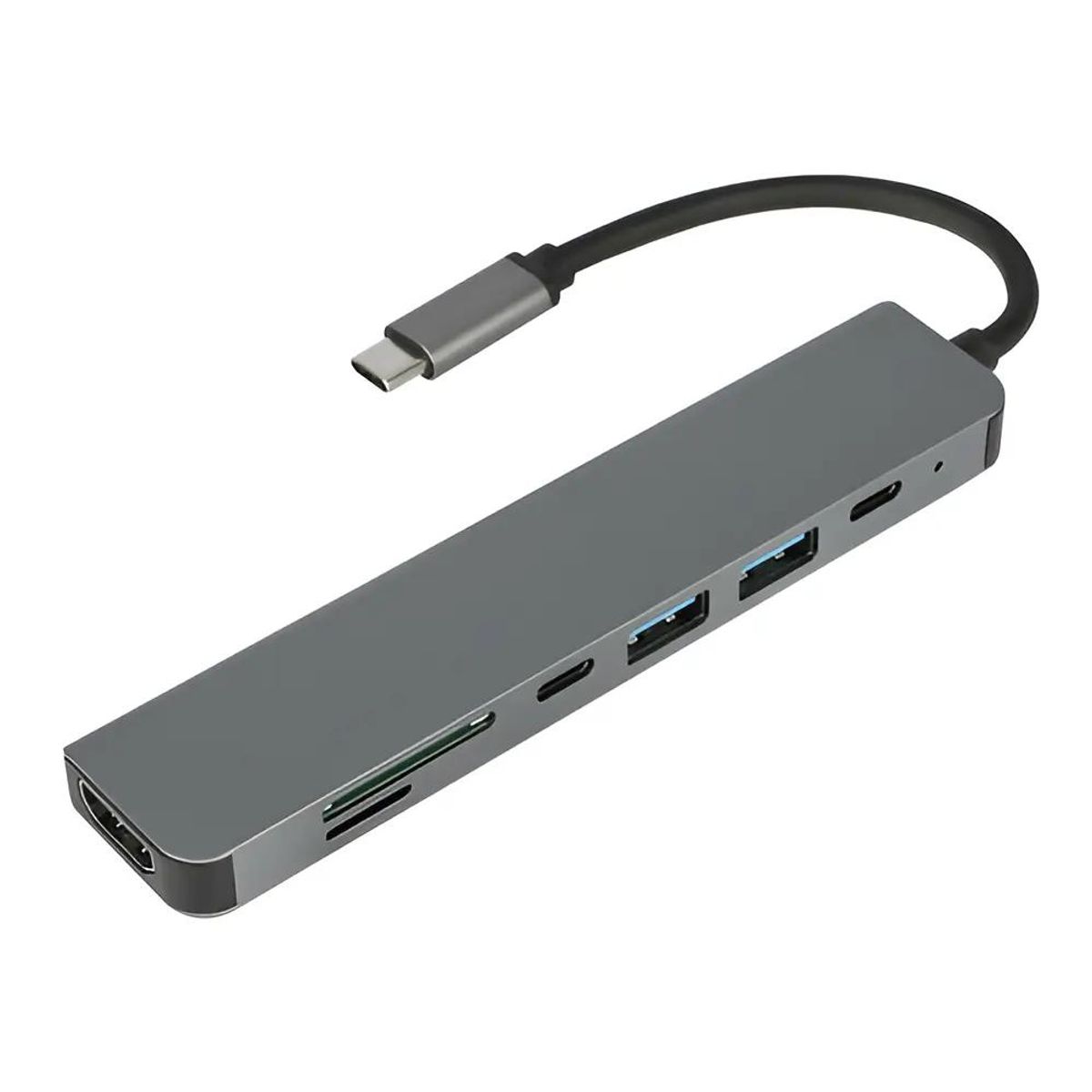 GENERICO - Hub Adaptador USB 3.0 7 Puertos para Mac y Windows