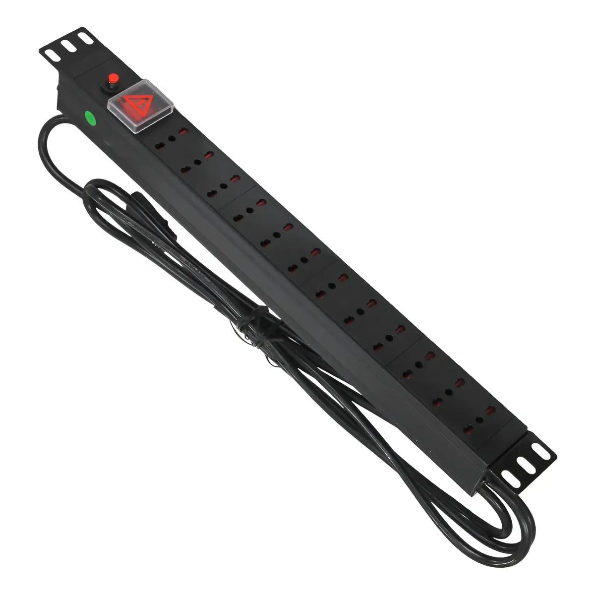 GENERICO - Regleta 12 Enchufes 1016A con Interruptor y Cable 3 m