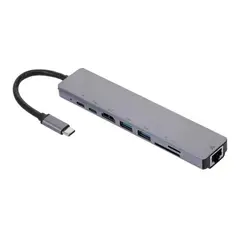 GENERICO - Hub USB Tipo C 8 en 1 con Docking Station