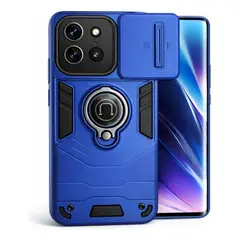 GENERICO - Funda Antigolpe con Anillo y Tapa Deslizante para Celular