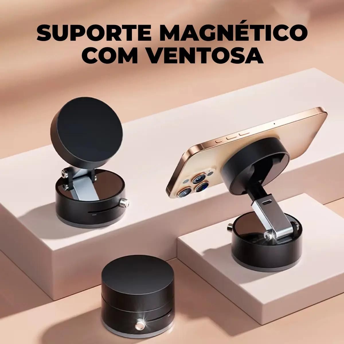 GENERICO - Soporte Magnético para Celular con Ventosa Multiuso