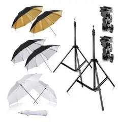 GENERICO - Kit Fotográfico Completo con Paraguas y Accesorios Strobí