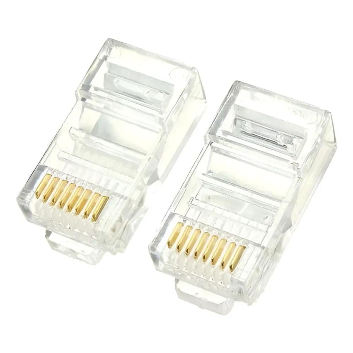 GENERICO - Conectores RJ45 Cat 5e para Cable de Red Pack 10