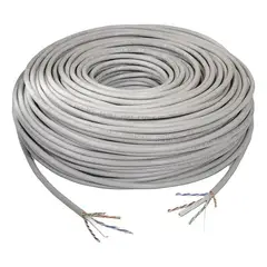 GENERICO - Rollo Cable de Red UTP Cat 6e 100 metros para Exterior e