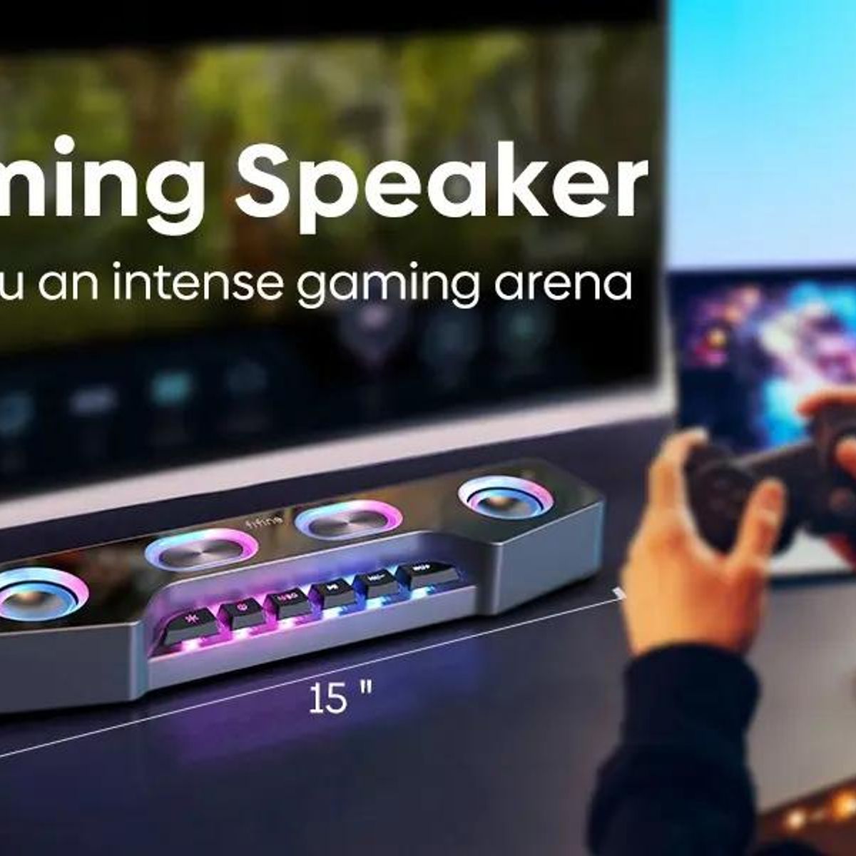 GENERICO - Parlante Ampligame A16 Bluetooth USB RGB Negro