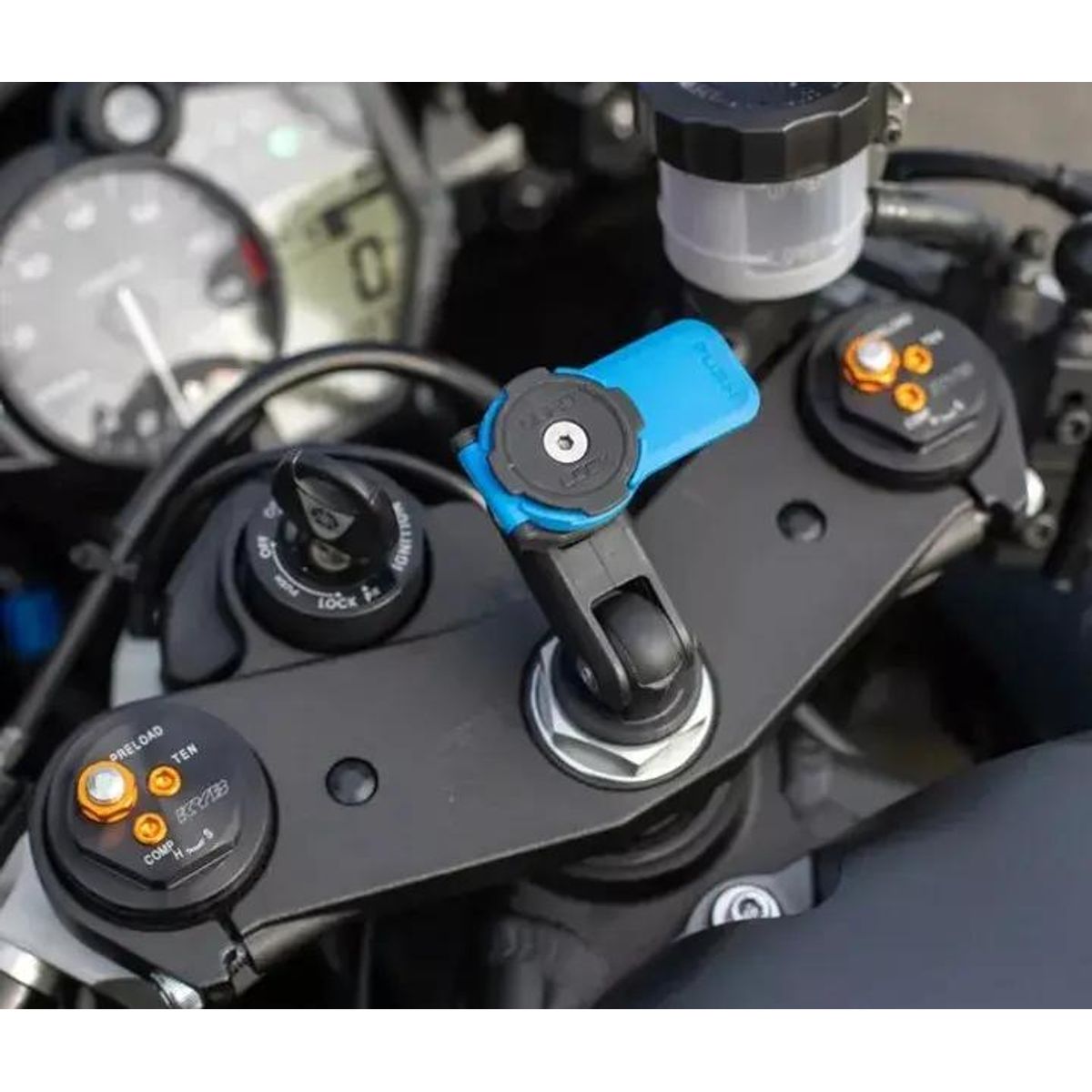 GENERICO - Soporte Quadlock para Manillar de Moto con Antivibración