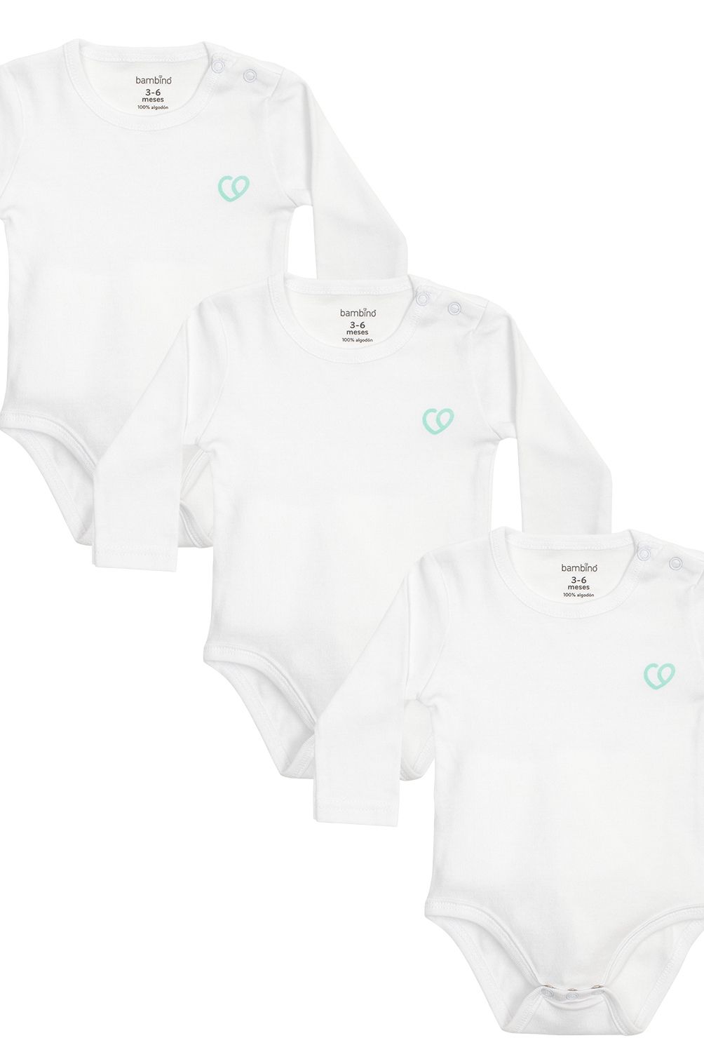 BAMBINO - Bambino 3 Pack Body Blanco Unisex