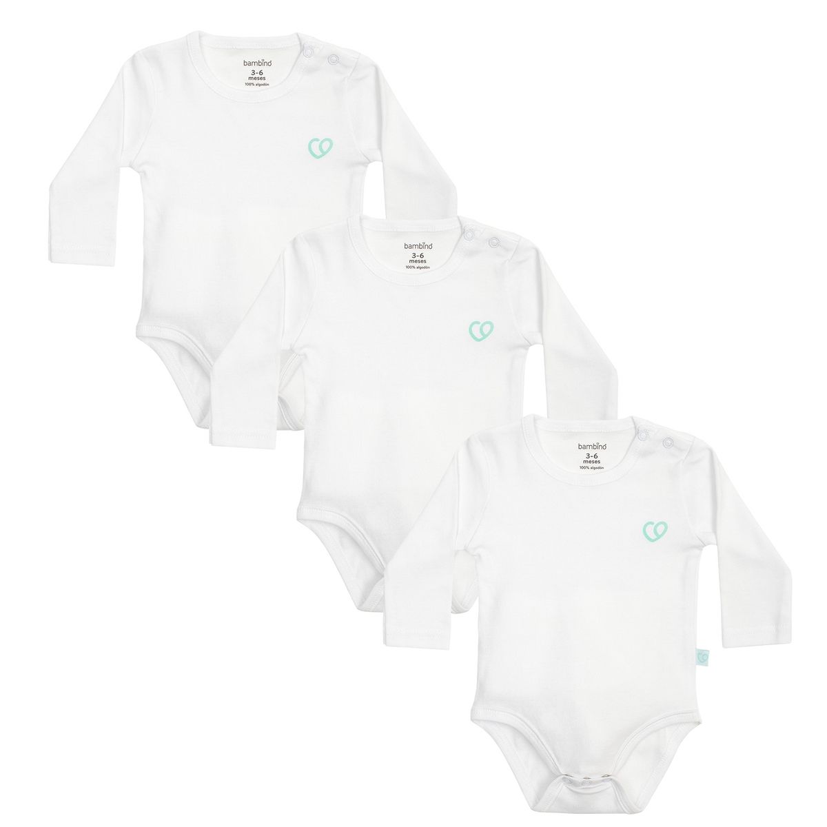 BAMBINO - Bambino 3 Pack Body Blanco Unisex Bebé