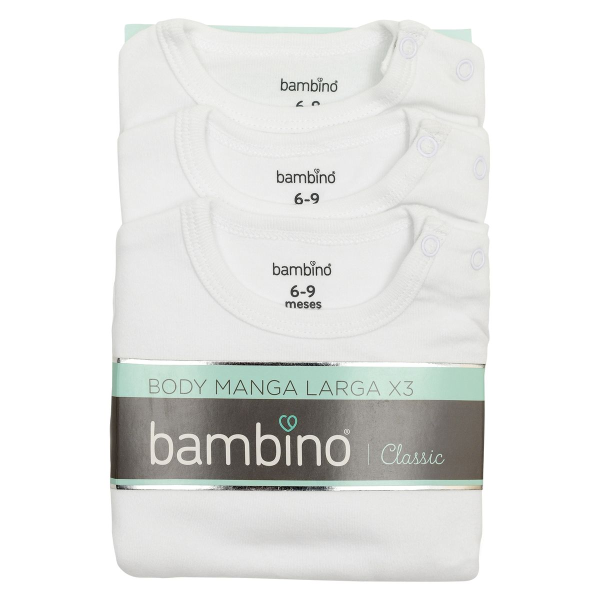 BAMBINO - Bambino 3 Pack Body Blanco Unisex Bebé