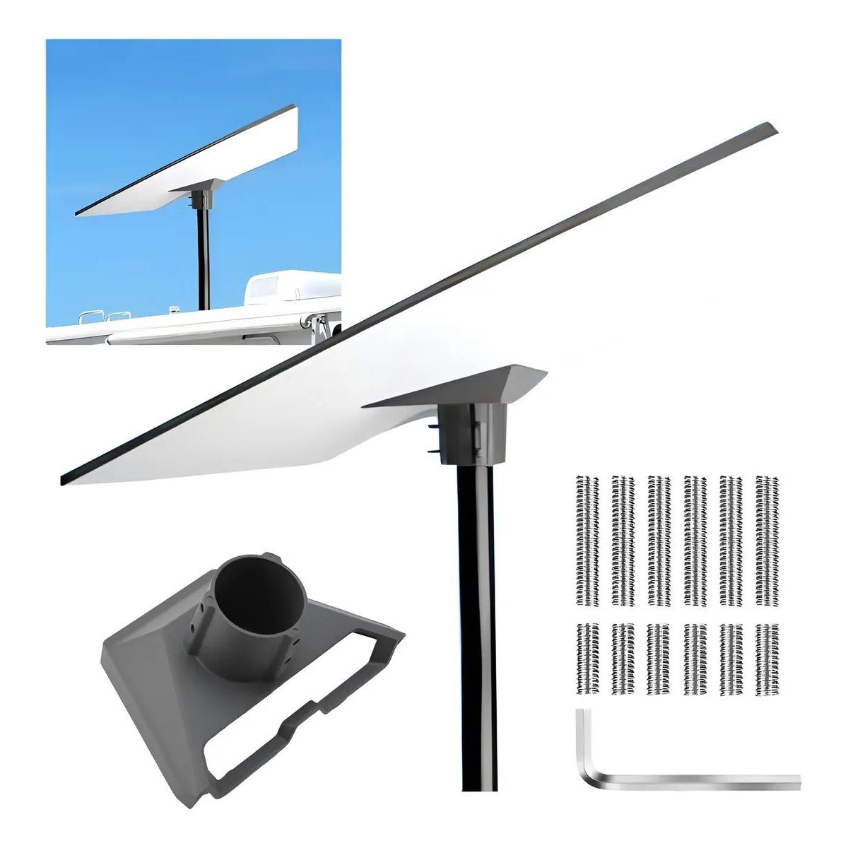 GENERICO - Kit de Montaje para Antena de Aleación de Aluminio V4